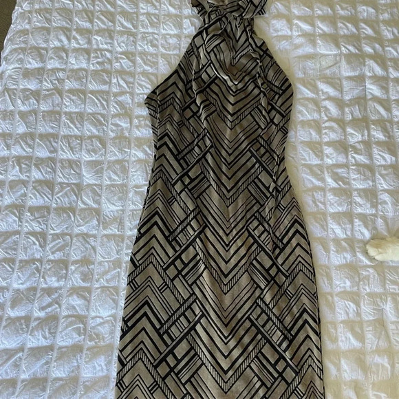 Dress the population velour halter mini dress - Picture 4 of 12